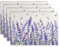 Lavender Placemats Set of 4 Purple Flower Butterfly Linen Fabric Table Mats Seasonal Spring Summer Rustic Floral Placemat Farmhouse Decorative Washable Place Mats for Home Kitchen Dining Table
