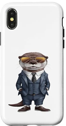 Otter Herren Damen Otter im Anzug Otter Hülle für iPhone X/XS