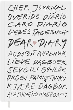 Eine der Guten Tagebuch - Dear Diary - A5 Notizbuch Journal für Erwachsene und Teenager, 92 Seiten liniert, Softcover, FSC Papier, Weiß Schwarz Rosa
