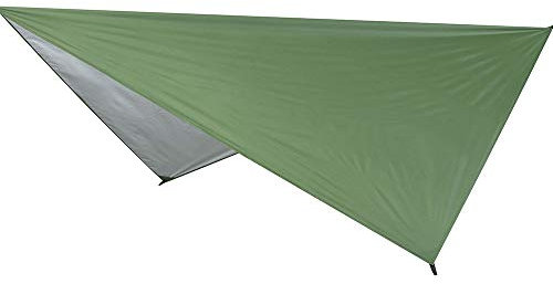 KOIUEYW Tarp impermeabile 3 x 3/3 x 4/3 x 5 m, telo da campeggio ultraleggero, impermeabile, anti UV, neve, pioggia, con occhielli, per campeggio, picnic, escursioni, amaca, attività all'aperto