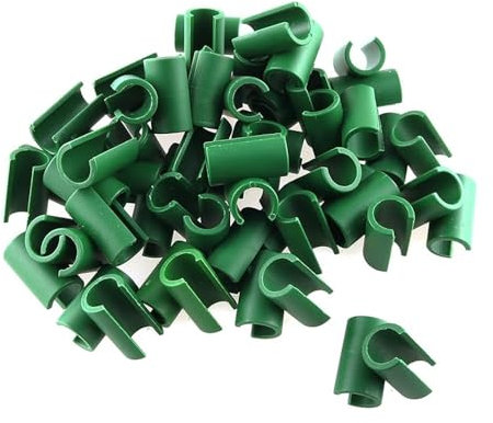 SENRISE 20 clips de fijación con hebilla cruzada, 16 mm de plástico para enrejado de jardín, abrazadera fija para jardines, huertos