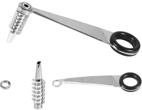 Tinoaly 2pcs Spiral Slicer, Stainless Steel Hand Slicer Vegetable Cutter Portable Potato Cucumber Spiral Cutter Manual Screw Peelers Kitchen Accessories Tool, Easy to Grip & Operate