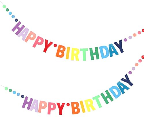 Happy Birthday Girlande Geburtstagsgirlande Happy Birthday Geburtstag Girlande Bunte Pastellfarben Geburtstag Party Deko 2 Sätze