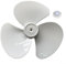 Ventilador de plástico de 3 aspas, pieza de repuesto de ventilador eléctrico de 12 pulgadas con kit de instalación para pedestal de pie, escritorio, mesa de pared, ventilador blanco