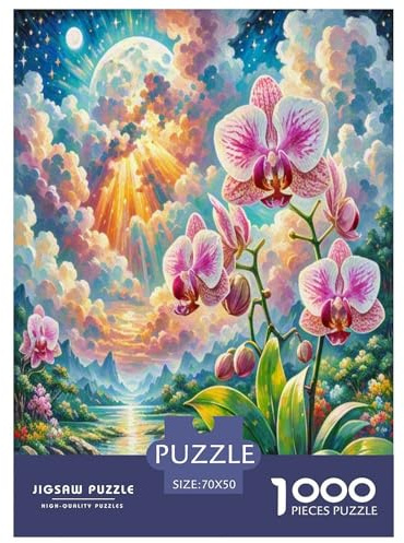Dendrobium Orchidee 1000 Teile Klassische Puzzle Und Kinder, Teile Passen Perfekt Zusammen, Geschicklichkeitsspiel, Pädagogisches 70x50cm/1000pcs