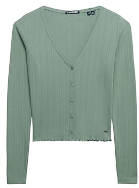 Superdry Damen Athletic Essential Pointelle Strickjacke