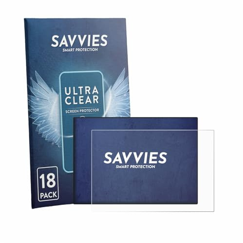 Savvies 18 Stück Schutzfolie für CrossControl CCpilot V700 Displayschutz-Folie Ultra-Transparent