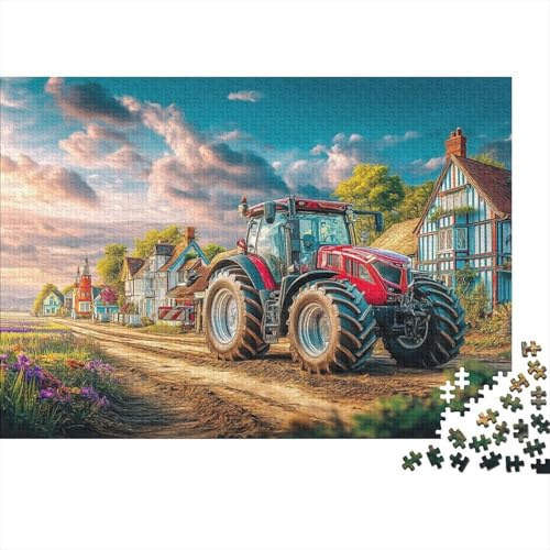 Landschaft Traktor Motiv 1000 Teile Papier Puzzle Erwachsene Geduldsspiel Wanddeko Lernspiel Brettspiel 52x38cm/1000pcs