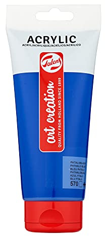 Talens Art Creation Acrylfarbe Tube 200 ml - Phthaloblau 570 - Transparent & Lichtecht - Schnelltrocknend & Seidenglänzend