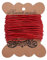 PH PandaHall 1 Rotolo 1.5mm 10m Filo di Cuoio Vacchetta Rotonda per Collana Perline Braccialetto Monile 10 Metro Lunghezza Rosso