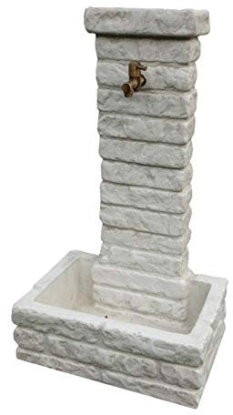 FONTANE DA GIARDINO MEMPHIS CM52X43X92H GRIGIO CON RUBINETTO 540RU2012 EPILETTA 540RU751