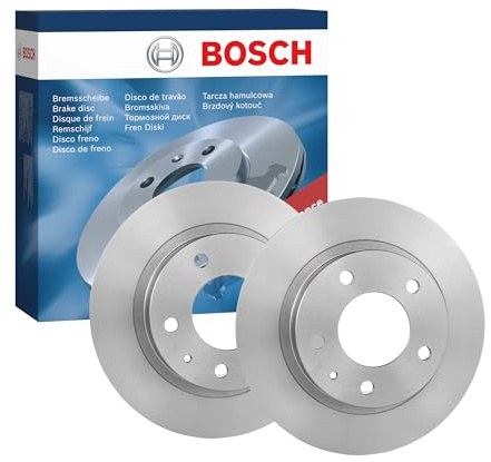 Bosch BD551 Bremsscheibensatz - 261 mm belüftete, hochgekohlte Bremsscheiben - Hinterachse - ECE-R90-zertifiziert - hohe Kühlleistung und zuverlässiger Korrosionsschutz - 1 Satz aus 2 Scheiben