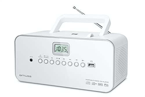 Muse M-28 RDW Radio Lecteur de CD/MP3 USB Portable Blanc