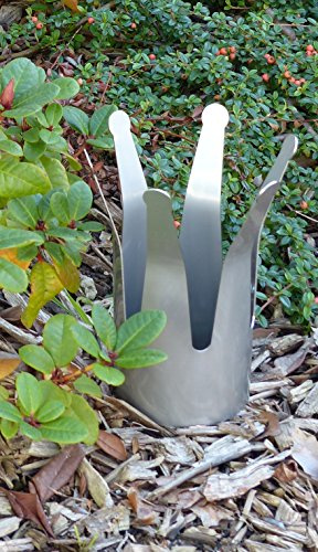 ARTTEC Design Krone S (Ø10 x H20 cm) Pflanzkübel und Rankhilfe, Deko aus Edelstahl. Übertopf Pflanzkübel Deko – Witterungsbeständig statt Rostoptik – Garten Metall ohne Rost