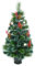 Christmas Concepts® 3ft (90cm) Pre Lit Frosted Fibre Optic Christmas Tree With Natural Cones & Red Berries With Warm White LED Rose Lights