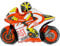 Ballonim® Rennmotorrad rot/weiß ca. 80cm Luftballons Folienballon Party DekorationGeburtstag
