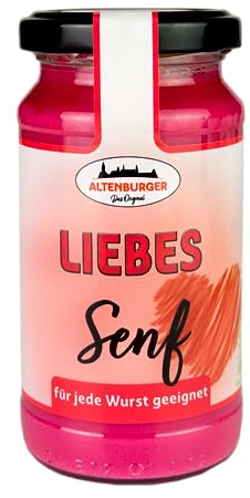 Altenburger Original Liebessenf, mittelscharfer Senf in pink 200ml im Glas