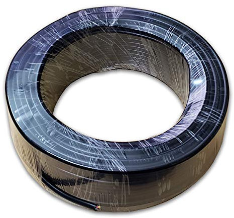 Cavo RVV 4 conduttori in rame per videocitofono / porta video / telefono / allarme di sicurezza, guaina esterna nera, 150FT