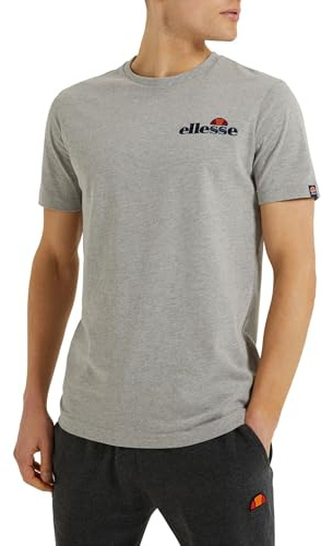 Ellesse Herren Voodoo T-Shirt, Kurzarm, Einfarbig, Grau, L EU