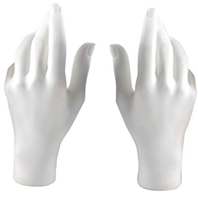 1 Paar Dekohand Schmuckhand Schmuckhalter Ringhalter Schaufensterpuppe Hand Modell Hand - Weiß