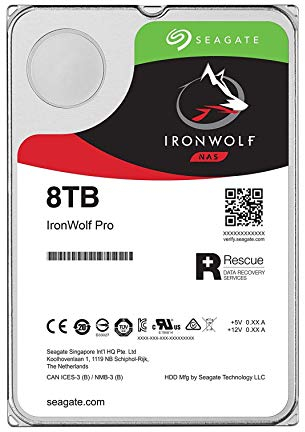 Seagate IronWolf Pro 8 TB HDD, NAS interne Festplatte (8, 9 cm (3, 5 Zoll), 7200 U/Min, 256 MB Cache, SATA 6 GB/S, silber) Modellnr.: ST8000NEZ01, FFP