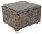 OUTFLEXX Hocker, grau, Polyrattan, 54 x 63 x 41 cm, inkl. Polster