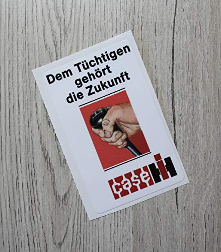 IHC CASE Aufkleber Dem Tüchtigen gehört die Zukunft Traktor Emblem Sticker Label