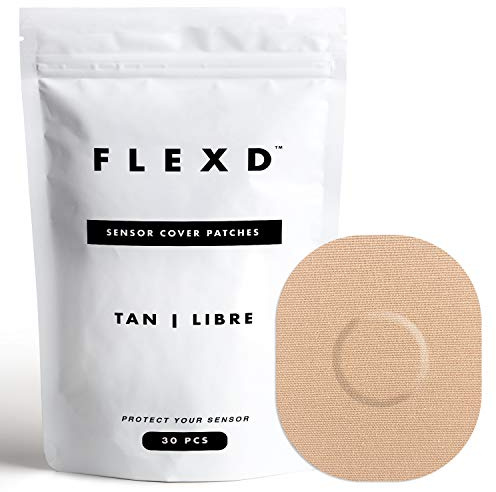 Flexd – Freestyle Klebeflicken (30 Stück) – Libre Adhesive Patch Cover für CGM – Hellbraun
