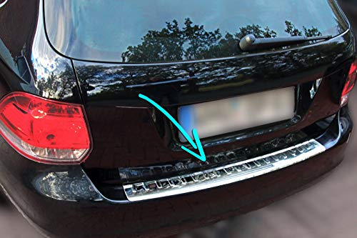 Stoßstangenschutz hinten, passend für VW Golf 5 + Golf 6 Variant | 2007-2013 Edelstahl, verchromt, Schutz für Ladekantenschutz