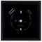 Jung SCHUKO USB-Steckdose Typ AC (3A) Komplett-Set Serie LS: Steckdose LS152015CASW und 1-fach Rahmen LS981SW Schwarz