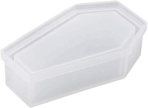 POFET Silikon-Gieß-Aufbewahrungsbox, Sarg-Form, Aufbewahrung, Schmuck, Gießen, Basteln, Halloween, DIY-Werkzeug