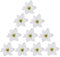 LEMCC 30 Stück weiße Weihnachtssterne 12 cm künstliche Weihnachtssterne Blumen Weihnachtsbaum Ornamente für Gold Weihnachtsbaum Kränze Girlande Urlaub Dekoration
