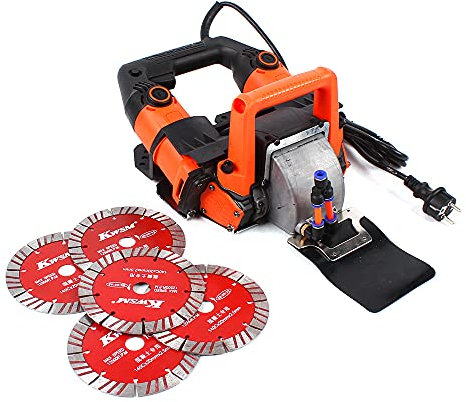 NeNchengLi Fresadora de pared para hormigón, 5200 W, 220 V, 10.500 rpm, adecuada para ranuras en ladrillos rojos y hormigón