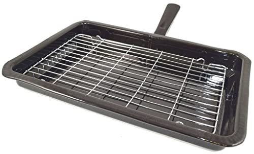 Ufixt Fits Crosslee, Electrolux, Hoover, Hotpoint, Howdens, Hygena, Indesit, Lamona, LG and Meneghetti Universal and UNIVERSAL Oven Cooker Grill Pan Complete Assembly 245mm x 360mm