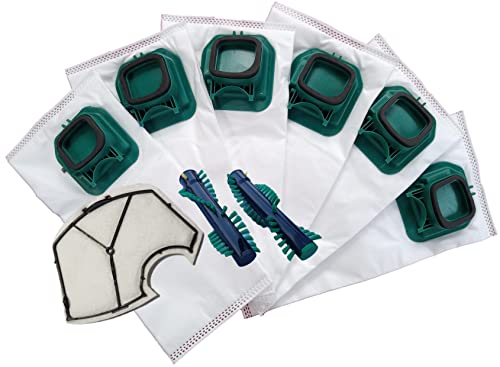 6 Staubsaugerbeutel passend Vorwerk Kobold VK 140 VK 150 Motorschutzfilter Bürsten EB 360 EB 370