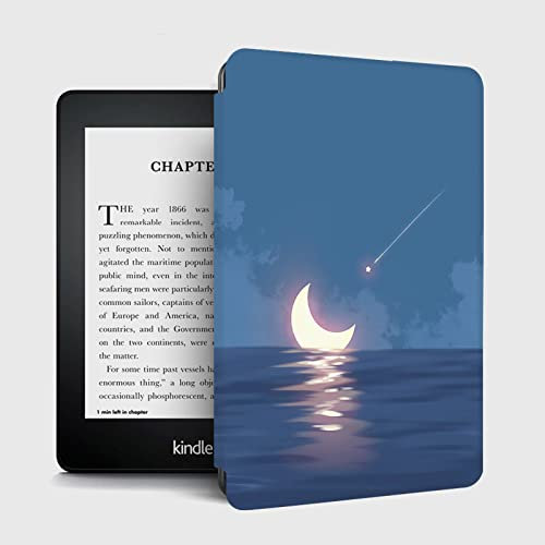 WunM Studio Étui Kindle Voyage 2014 – Étui Kindle Voyage pour Kindle Voyage (publié en 2014, modèle n° NM460Gz) – Étui Peint 3D HD avec Mise en Veille/Mise en Veille Automatique, Bonne qualité, océan