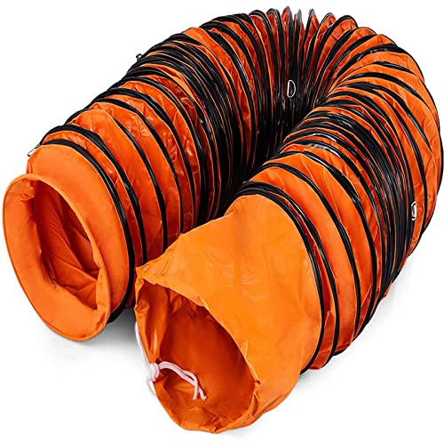 GEJLELDS Tuyau de Ventilation Isolant Thermique et Silencieux, Gaine PVC Isolée pour Climatisation, Ventilateur Extracteur,10M-diam:200mm