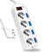 V-TAC Multipresa Elettrica con Interruttori Indipendenti - 4 Prese 10/16A Bipasso + Schuko - Spina 16A - Presa Elettrica per Casa, Ufficio, Negozio - Ciabatta - Colore Bianco
