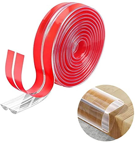 Silicone Edge Protector Strip, Extra Strong Transparent Baby Proofing Corners Protectors Transparent Guards, Child Table Cabinets Furniture Bumper for Furniture and Home Safety, 2M