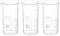 PATIKIL 3uds 250ml Alto Forma Vidrio Precipitados Vaso, 3.3 Borosilicato Vidrio Graduado Impreso Escala Medición Vasos con Caño para Cocina Laboratorio Líquidos