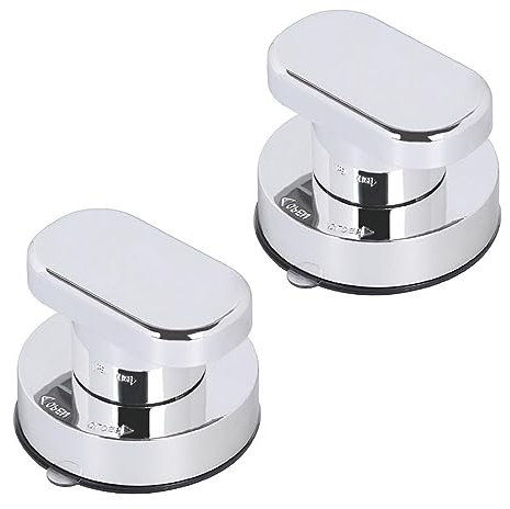 CCKHDD Lot de 2 poignées de porte en verre à ventouse puissante, ventouse sous vide, poignée de porte coulissante de salle de bain, tiroir pour porte, fenêtre, armoire, toilettes, bouton de contrôle