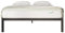 Novilla Cadre de lit Plateforme en métal pour Matelas de 160 x 190 cm, Hauteur de Rangement sous Le lit 30.5cm, Support à Lattes en Bois, Pas Besoin de sommier, Assemblage Facile, Noir