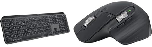 Logitech MX Keys S Clavier sans Fil Rechargeable USB C, AZERTY Français, Gris MX Master 3S - Souris Performante sans Fil avec Défilement Ultra-Rapide, Ergonomique, Gris foncé