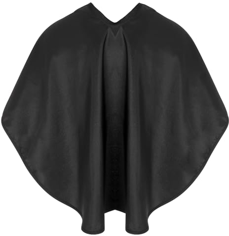 simarro Friseurumhang,Schwarz Umhang Friseur verstellbarem Haarschneide Schal Wasserdichter Haarfarben Friseurumhang Schwarz Kurz Barber Cape haarschneideumhang für erwachsene kinder Professionelle