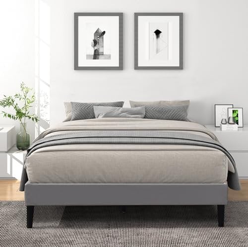 King of Dreams Sommier 140x200 cm Tapissier déhoussable Housse Lavable Gris + Pieds en 20 cm 2 x 13 Lattes - Anna- revetement