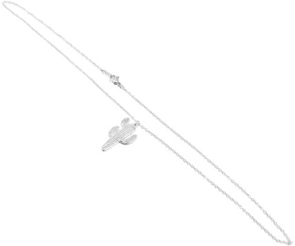 COLLBATH Collar Colgante De Cactus Para Mujer Joyería De Moda Plata Elegante Para Ocasiones Especiales