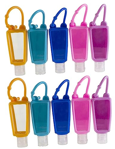 OHPHCALL 10sets Travel Bottle for Shampoo Liquid Soap Hand Lotion Leak Design Hook for Easy Attachment Suitable for Travel Daily Use