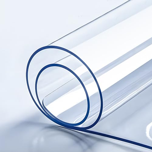 GENERIC PVC Tischabdeckung, 1.5 Mm Dicker Transparenter Tischschutz, Rechteckige Transparente Schreibtischunterlage, Wasserdicht Tischschutz PVC Folie Für Büro-Kommode, Nachttisch,40X130cm
