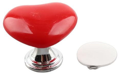 Love Heart Shaped Toilet Tank Button, Toilet Push Tool for Women Manicures, Toilet Tank Press Button for Toilet Cover Lifter Handle Flush (Red)