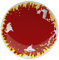 FIFTYEIGHT PRODUCTS / Kuchenteller „Feurig“ - Special Edition (Porzellan, Ø 20 cm, weiß/rot-orange, Made in Germany)